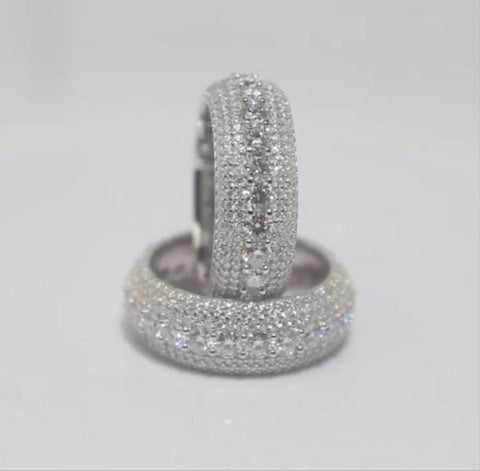 Iced Out Moissanite Ring